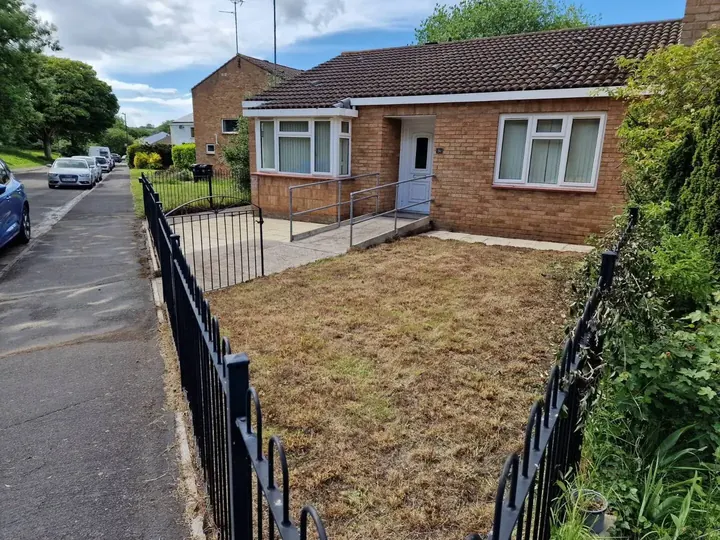 Front garden in Bristol after Bristol Fresh Clean garden tidy-up — grass cut, neat and tidy